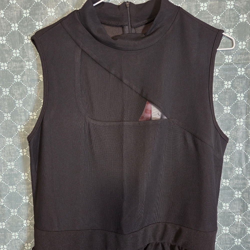 cider cut out black jumpsuit ox 14 NWT - Picture 4 of 6